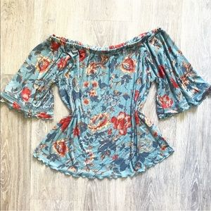 O’Neill Blue Floral Blouse